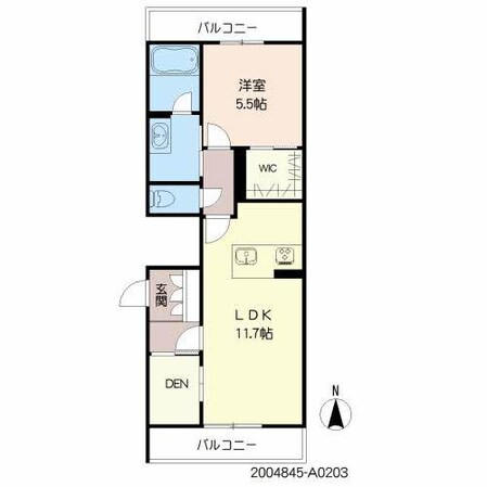 錦ヶ丘住宅前 徒歩5分 3階の物件間取画像